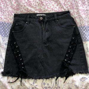 I.AM. GIA Black Denim Skirt